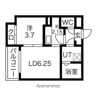 エレガンテブリッサ姪浜駅南【1階】の間取り