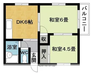 フラワーハイツ【3階】の間取り