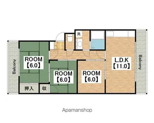 高畑マンション【101号室】の間取り
