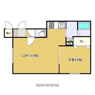 CAROTA緑町【101号室】の間取り