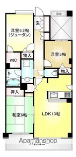 モリスガーデン栗平【5階】の間取り