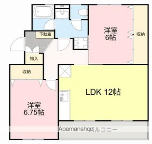 川添ハイツ【202号室】の間取り