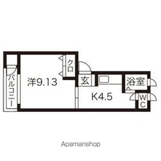 パンセスA棟【206号室】の間取り