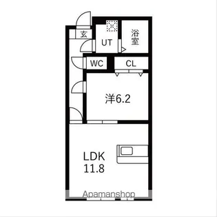 リバービュー【1階】の間取り
