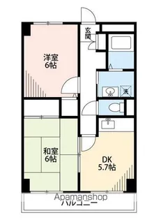 キャトル白山【3階】の間取り
