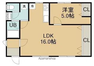 昭和3丁目35番1棟2戸【左号室】の間取り