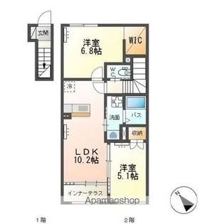 CRAISE(クレイズ)A【203号室】の間取り