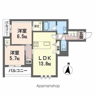 クオリスタ神宮参道【303号室】の間取り