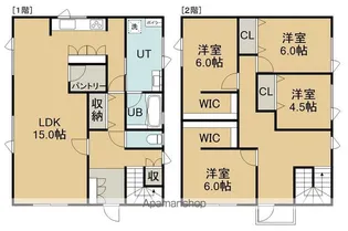 北海道函館市高盛町【一戸建】の間取り