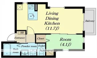 グリーンティエラ三井寺【301号室】の間取り