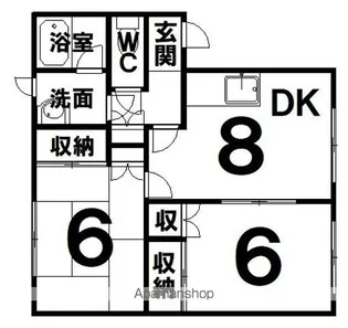 コーポ公園下町【201号室】の間取り