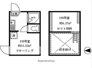 フェリスキング【205号室】の間取り