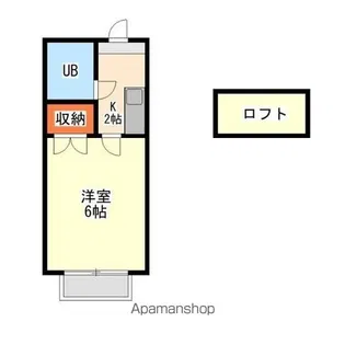 プチパレス東洋【2階】の間取り