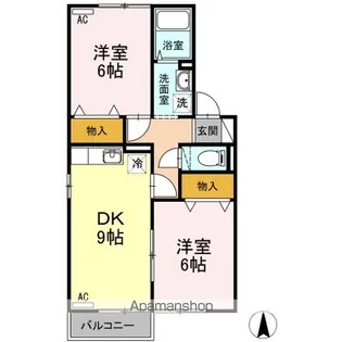 リバティー C【2階】の間取り