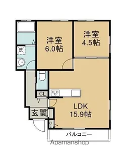 GROS CERF I【1階】の間取り