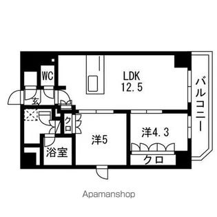 TRADIS両国Ⅲ【9階】の間取り