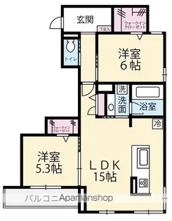 GRADIENCE B【203号室】の間取り