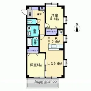 フォブール富田【1階】の間取り