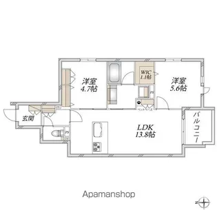 HEBEL MASION大手町【203号室】の間取り