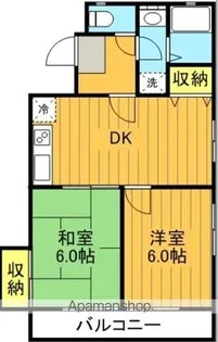 キャッスル北沢郡山【3階】の間取り