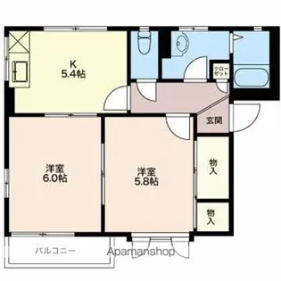 DIAS OANA D棟【1階】の間取り