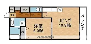 セレンティ【306号室】の間取り