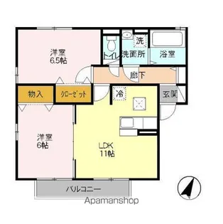 グリーンコートけやき A【1階】の間取り