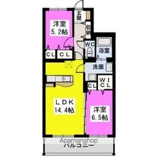 メゾンドノアール【5階】の間取り