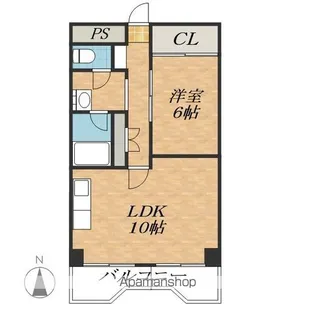 シャトー帯広【4階】の間取り