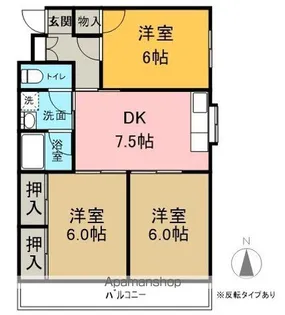 ルミエール【206号室】の間取り