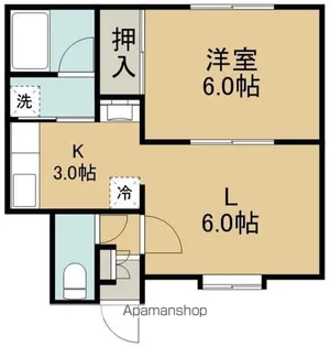 パレス榎本【102号室】の間取り