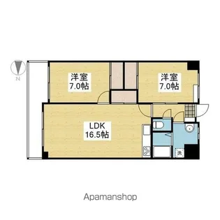 衣山大東ビル【1103.号室】の間取り
