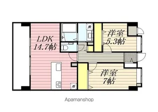 プラトウズ仲原【2階】の間取り
