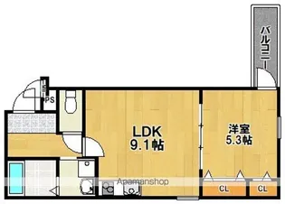 CHARME PARKSIDE Ⅱ【1階】の間取り