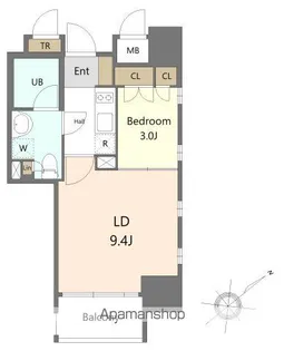 福岡県福岡市博多区綱場町【マンション】の間取り