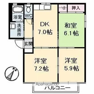 グランシード加藤A棟【1階】の間取り