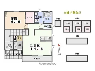 レジデンス クロルセ【1階】の間取り