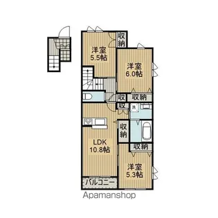 メゾンクレール日暮SOUTH【2階】の間取り