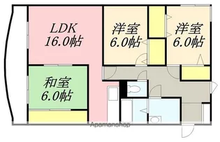 ヴィラ海岸町【607号室】の間取り