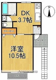 ステラハウスⅡA棟【206号室】の間取り