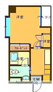 リバティシティ大濠【4階】の間取り