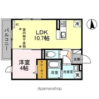 新潟県上越市幸町【アパート】の間取り