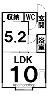 チャ—ミーハイツ【102号室】の間取り