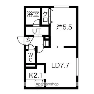SOUTHERN LIGHTS【201号室】の間取り