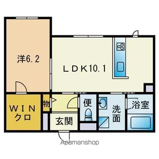 GENIUS大橋【102号室】の間取り