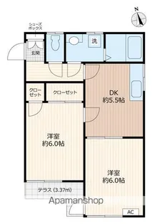 コーポ平井【1階】の間取り