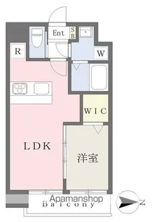 ベルソーレ河原町【101号室】の間取り