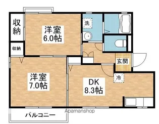 ルシエール萠木野A棟【201号室】の間取り