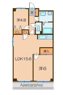 ブルータウン小倉【4階】の間取り