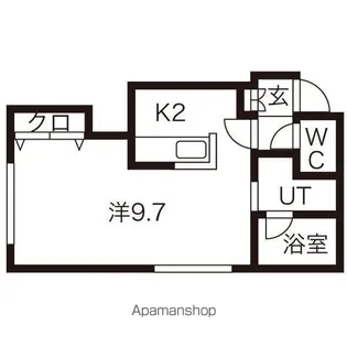 メリディアン【202号室】の間取り